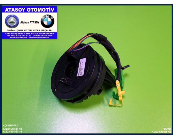 MERCEDES W209 DİREKSİYON AÇI SENSÖRÜ 0025428618 0004640618 2034640118 A0025428618 A0004640618 A2034640118 2095400145 2095400245 2095400345 2095400445 2095400545 A2095400145 A2095400245 A2095400345 A2095400445 A2095400545